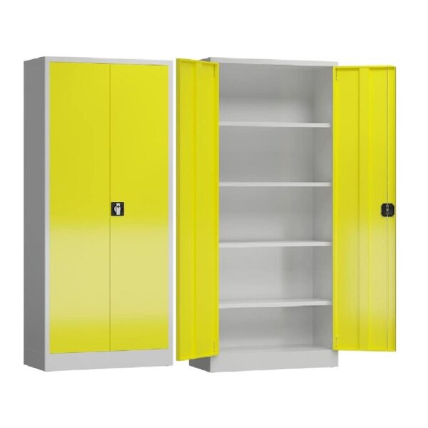 2-Door 4-Shelve Stationery Cupboard
  Yellow