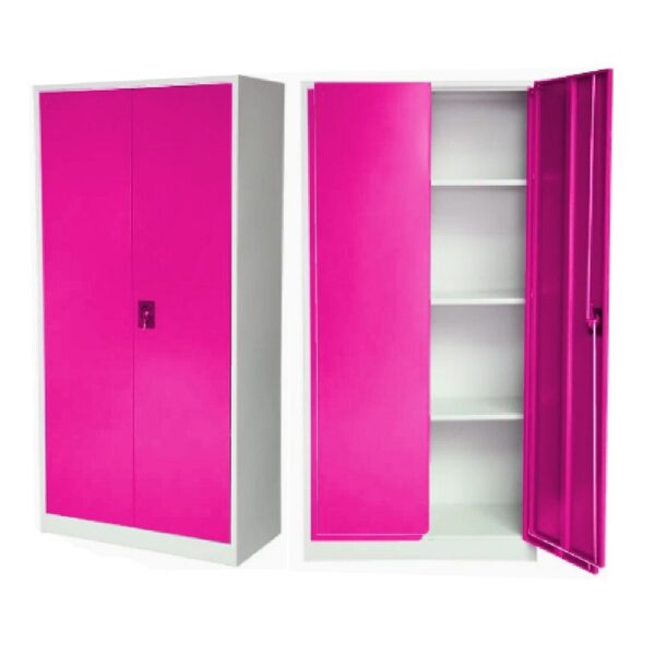 2-Door 4-Shelve Stationery Cupboard
  Pink