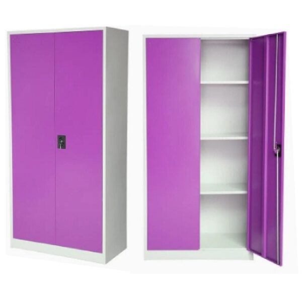 2-Door 4-Shelve Stationery Cupboard
  Purple