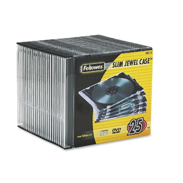 Fellowes 98316 Cd Slim Cases (25Pack)