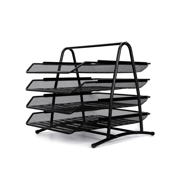 DELI 9184 4 TIER L/TRAY SET BLACK