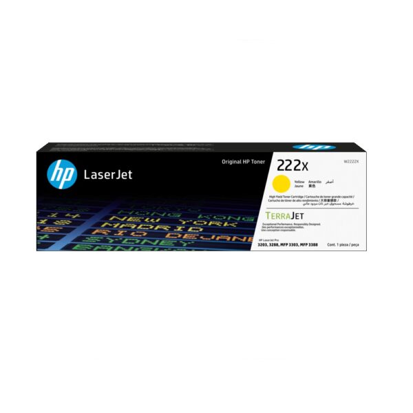 HP 222X Laser Cartridge Yellow