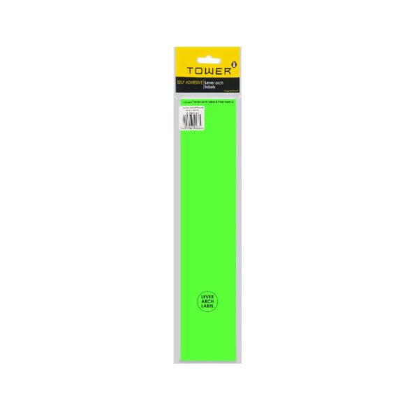 Tower Spine Labels Flu Grn (12S)