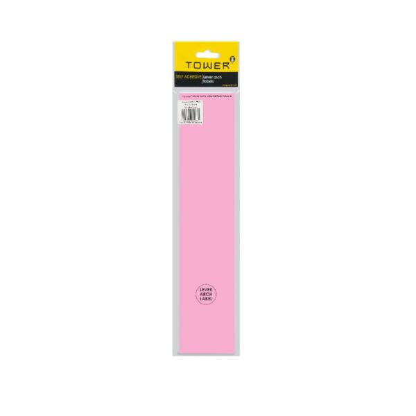 Tower Spine Labels Pink (12'S)