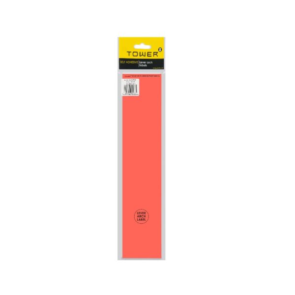 Tower Spine Labels Flu Red (100S)