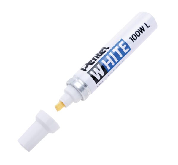 Pentel X100W-L Chisel White Marker 5.5mm