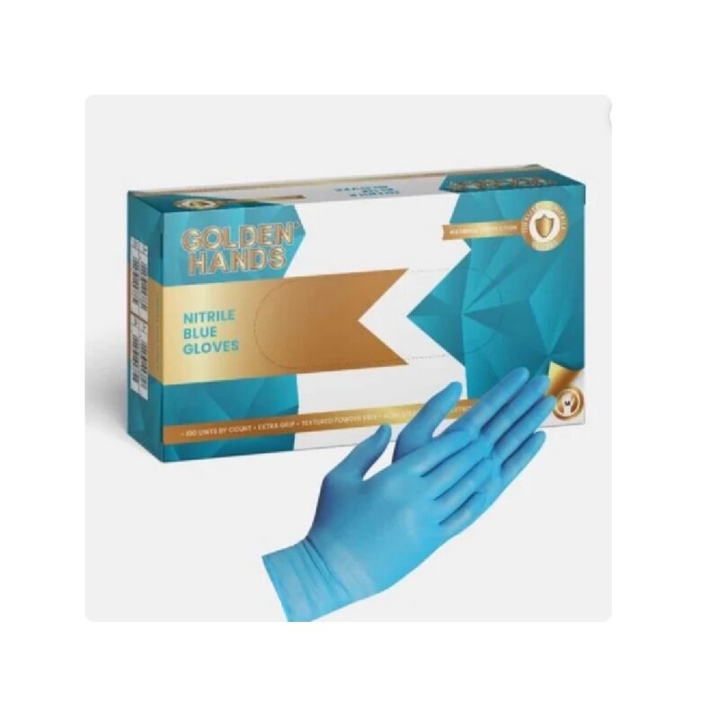 Golden Hands Nitrile Gloves P/F 100S Large