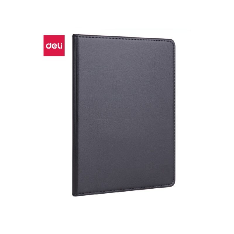Deli 7901 Leather Notebook Black