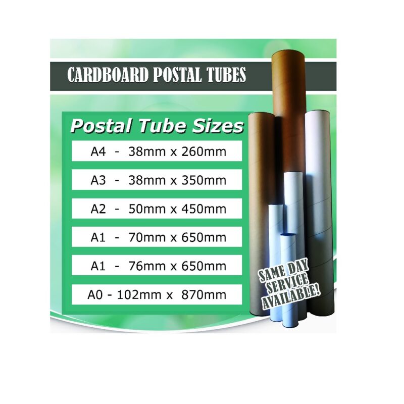 Postal Tube A4 Crimped  50.8X1.5X350