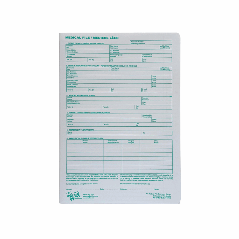 Tidy Files - Medical Filepack Of 25