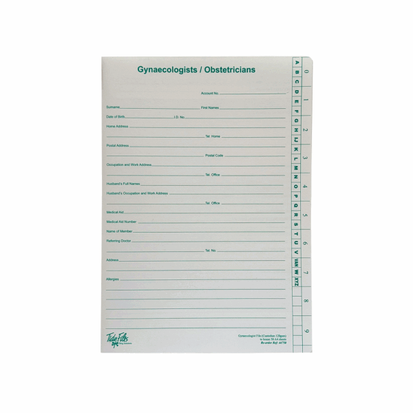 Tidy Files - Gynaecological Medical
  Filepack Of 25
