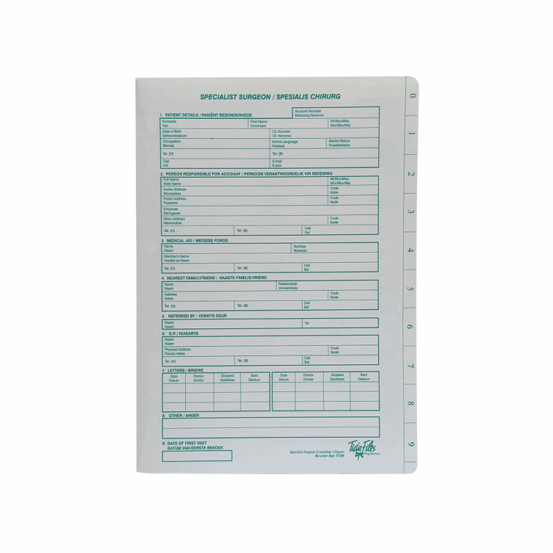 Tidy Files - Specialist Surgeon File
  Pack Of 25