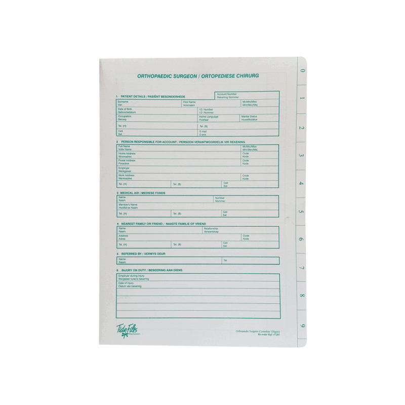 Tidy Files - Orthopeadic File Pack Of
  25
