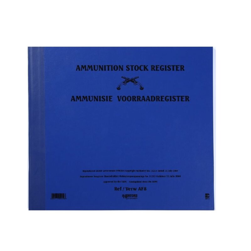 A8 Ammunition Stock Book