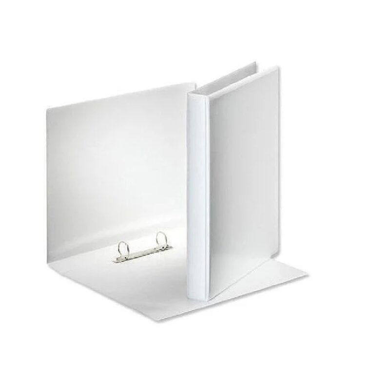 A4 2-Ring 25mm Binder White + Overlay Polyprop