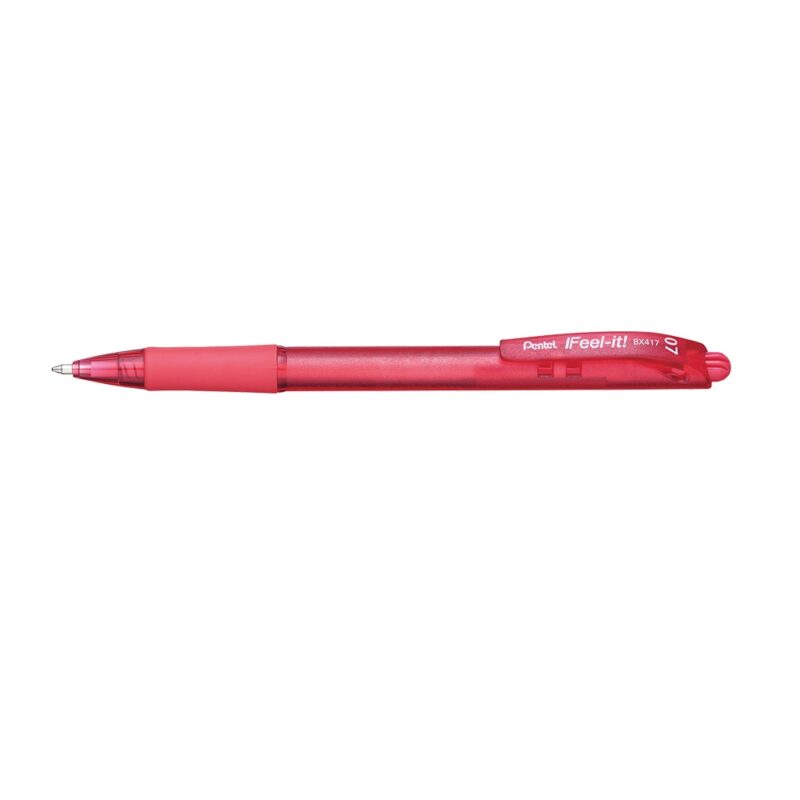 Feel-It Bx417 Ballpen 0.7 Red Retractable  Each