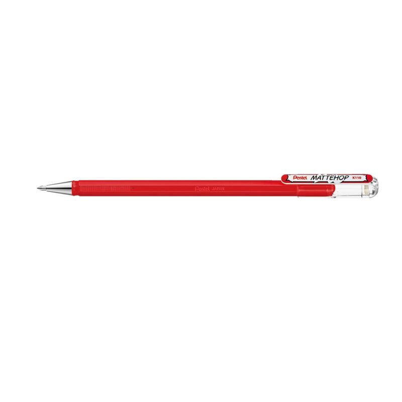Mattehop Liquid Gel Pen Roller 1Mm Red  *Pentel*