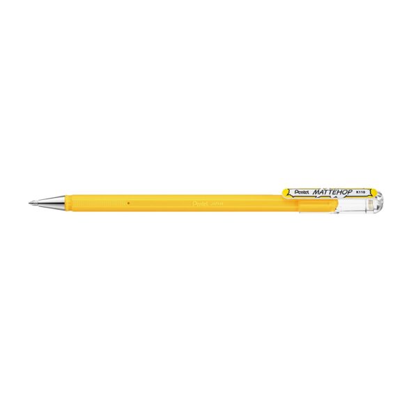 Mattehop Liquid Gel Pen Roller 1mm Yellow  *Pentel*