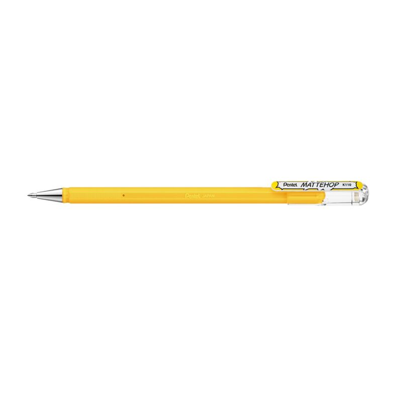 Mattehop Liquid Gel Pen Roller 1mm Yellow  *Pentel*