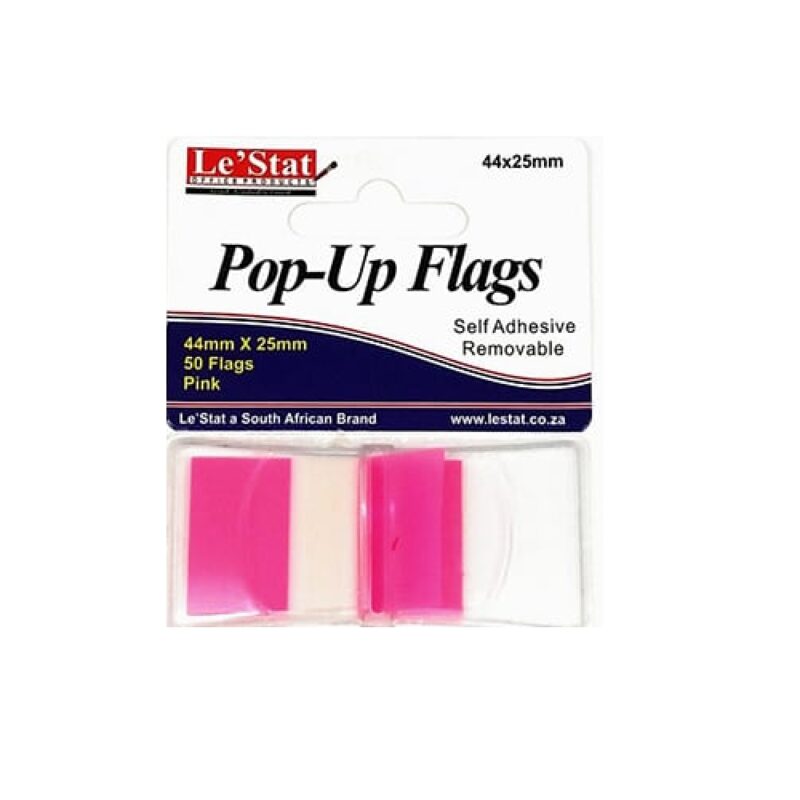 POP UP FLAG 44X25 (50) PINK *LE'STAT *