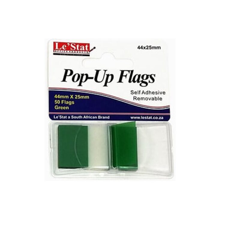 POP UP FLAG 44X25 (50) GREEN *LE'STAT *