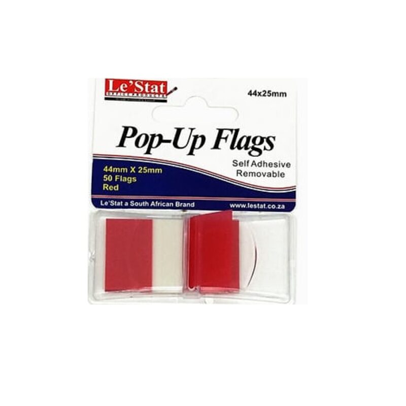 POP UP FLAG 44X25 (50) RED *LE'STAT *