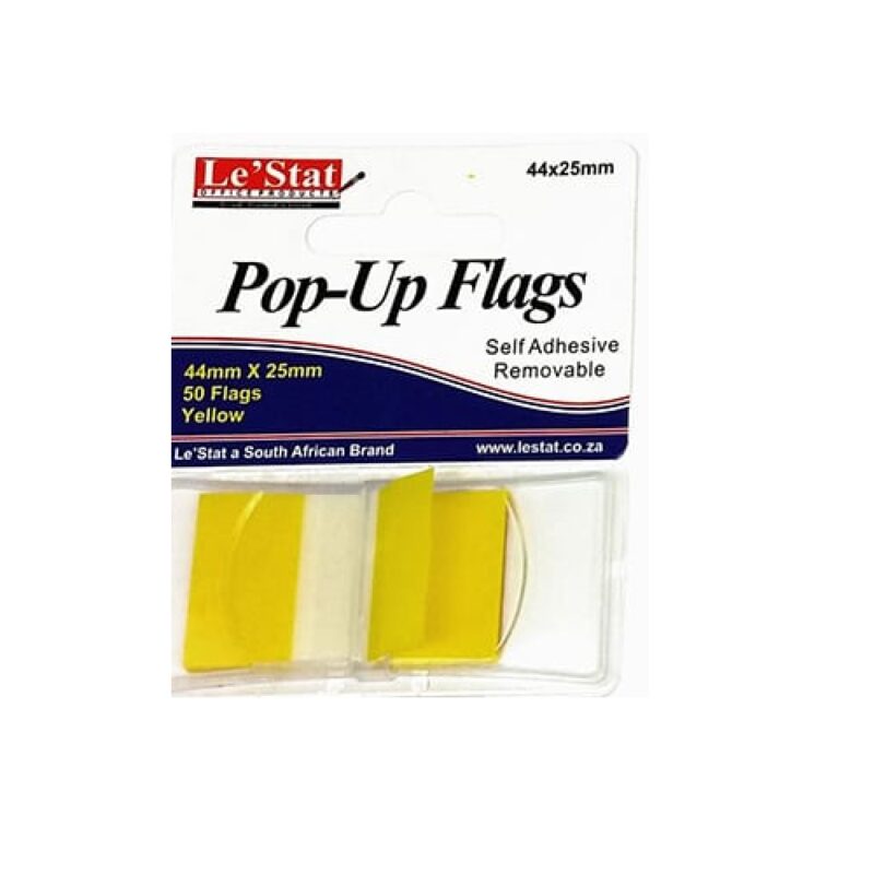 POP UP FLAG 44X25 (50) YELLOW *LE'STAT *