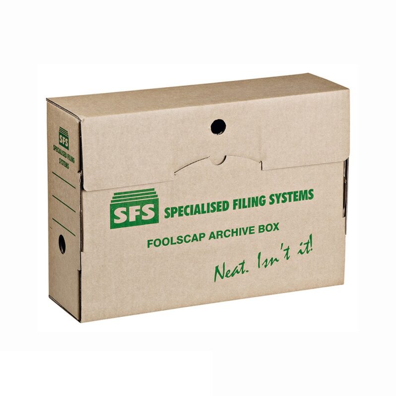 SFS Foolscap Archive Box Kraft 255MM