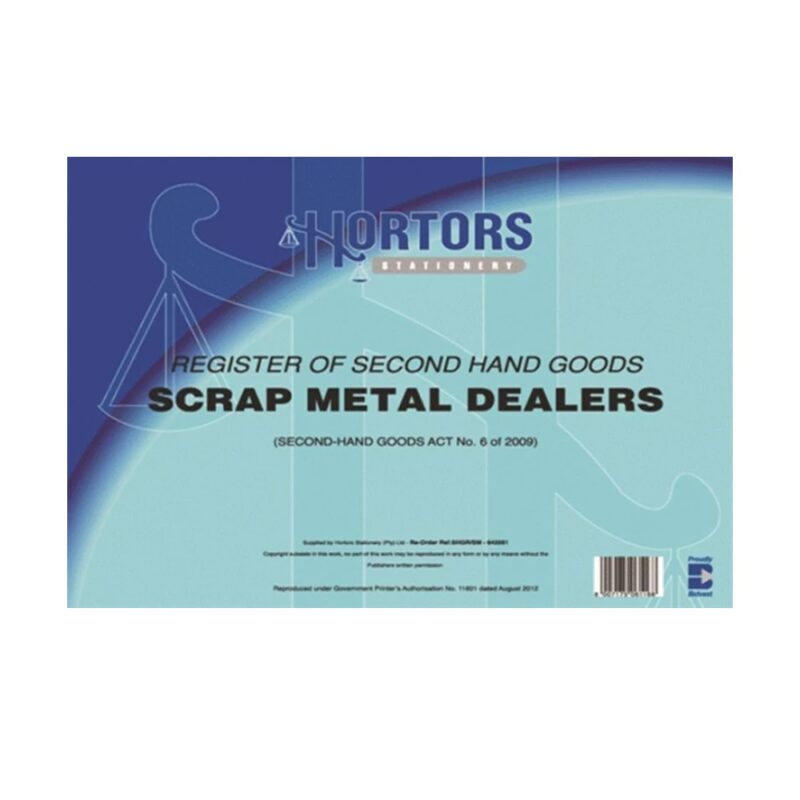 Second Hand Goods Register Scrap Metal