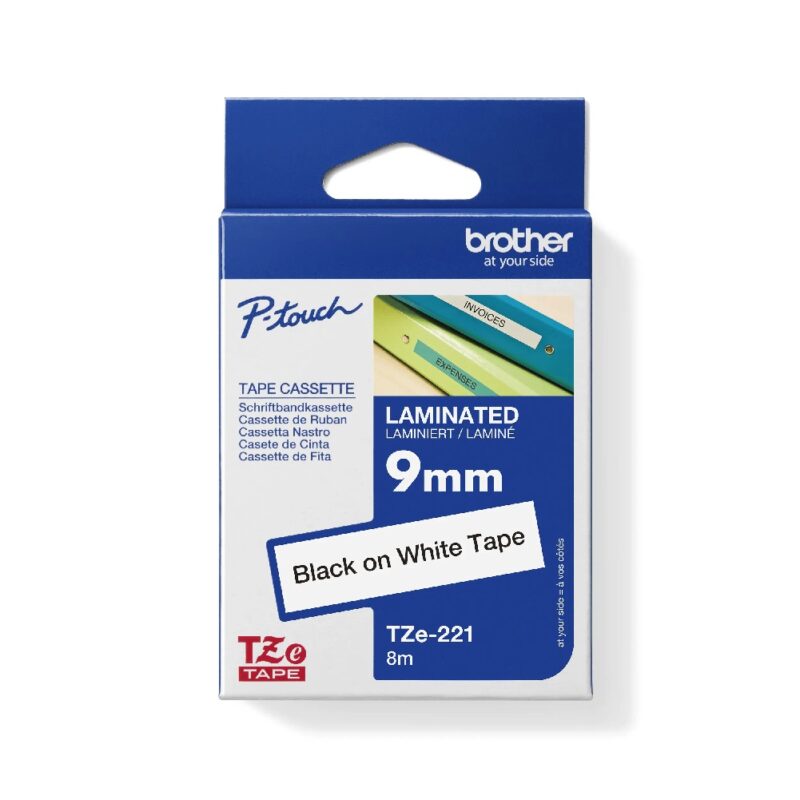 Tze221 Black On White 9mm Brother