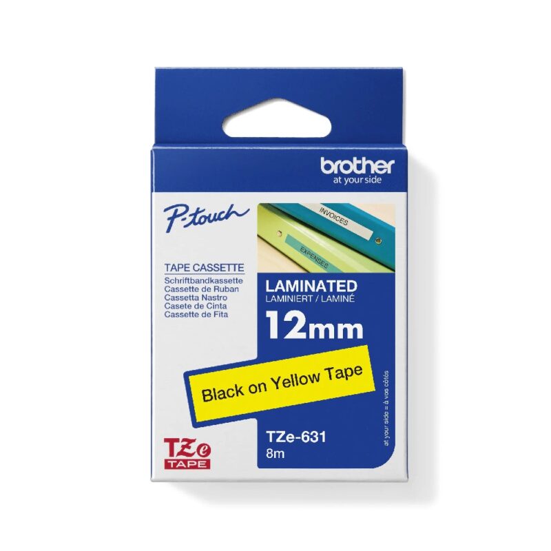 Tze631 Black On Yellow 12mm Brother