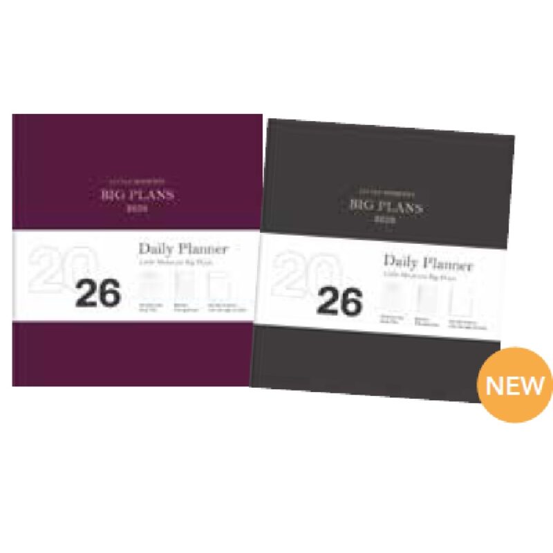A4 Lined Daily Planner 2026 Grey