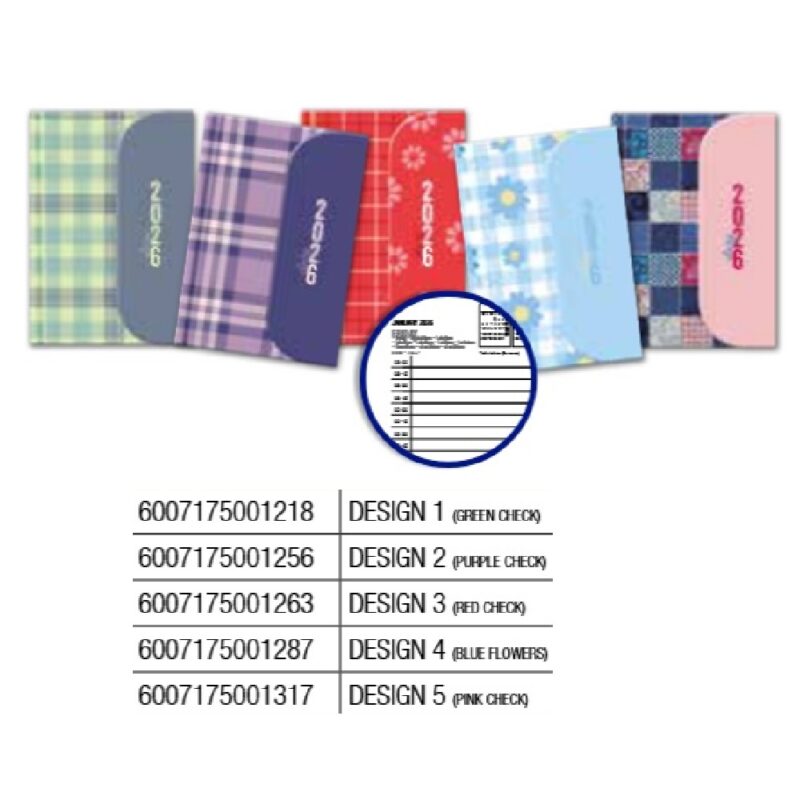 A5 Page a Day Diary Printed Magnetic Flap 2026 Des 5