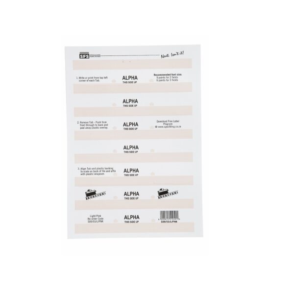 SFS-55Mm Alpha Adhesive Tab-L.Pink 