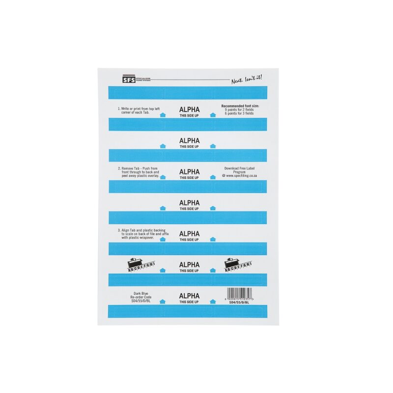 SFS-55Mm Alpha Adhesive Tab -D.Blue