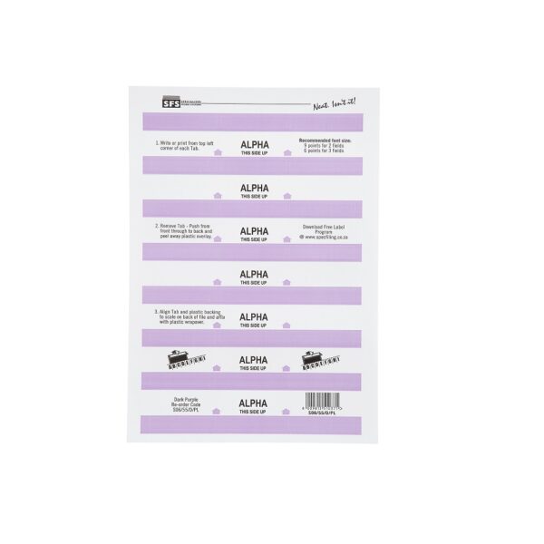 SFS-55Mm Alpha Adhesive Tab-D.Purpl