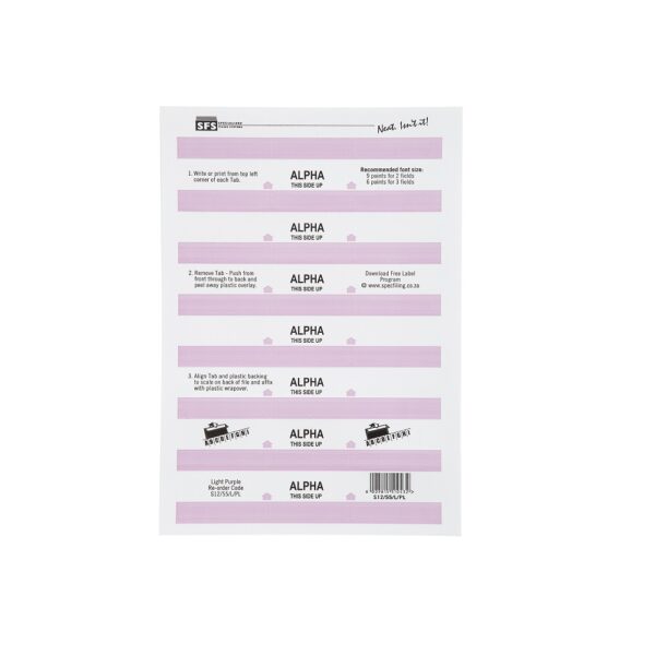 SFS0Alpha Adhesive Tab-L.Purple    
