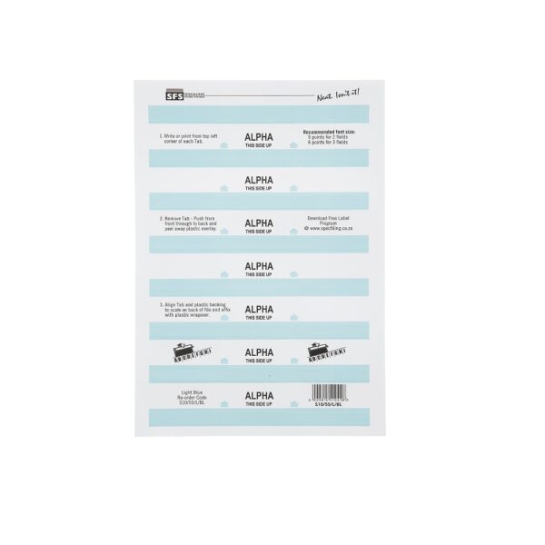 SFS-55Mm Alpha Adhesive Tab-L.Blue 