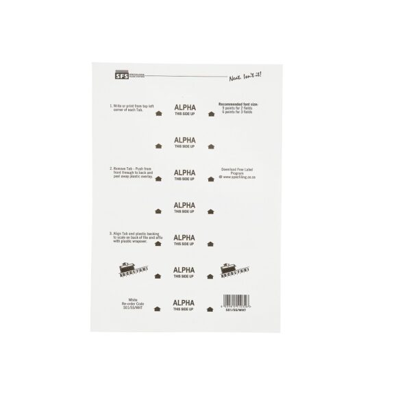 SFS-55Mm Alpha
  Adhesive Tab - White