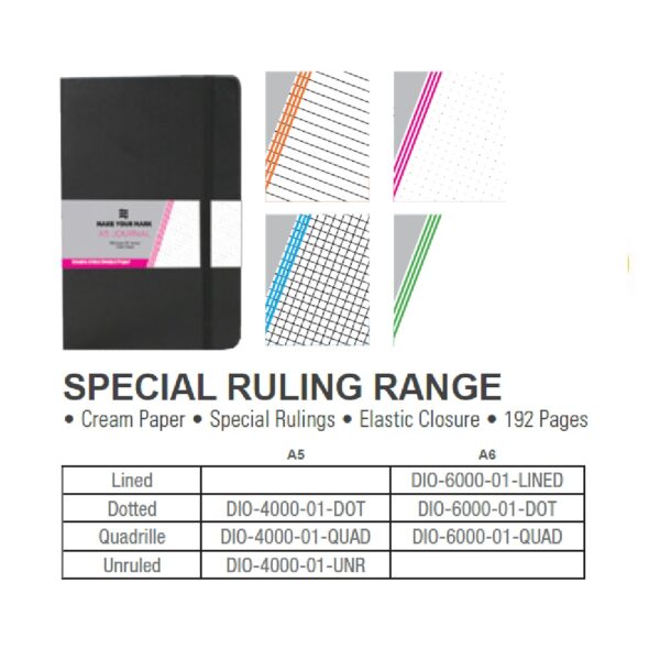A5 Journal Dotted Black 4000-dot