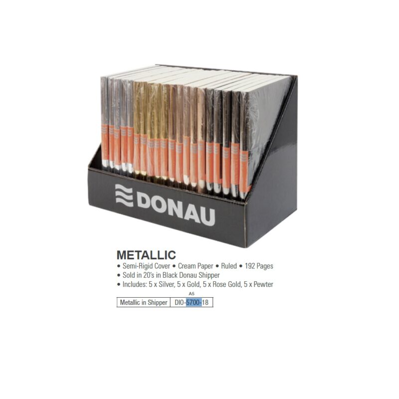 A5 Metallic Black Journal 5700-61