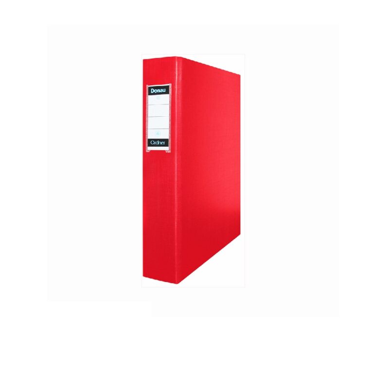 Donau A4 4-Ring Binder 50mm Polyprop Red