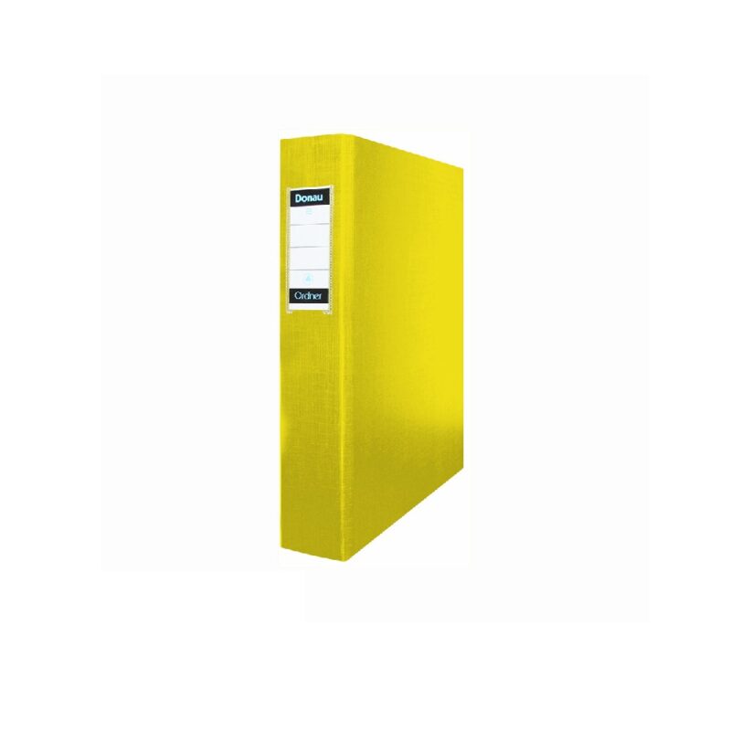 Donau A4 4-Ring Binder 50mm Polyprop Yellow