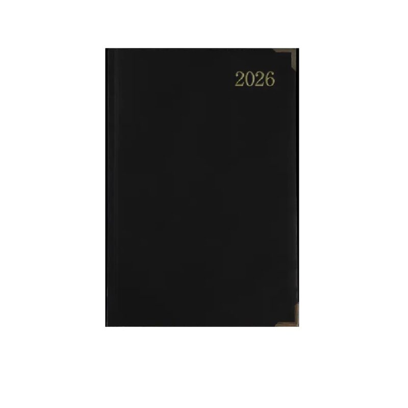 A5 Diary Page A Day Executive 2026 Black