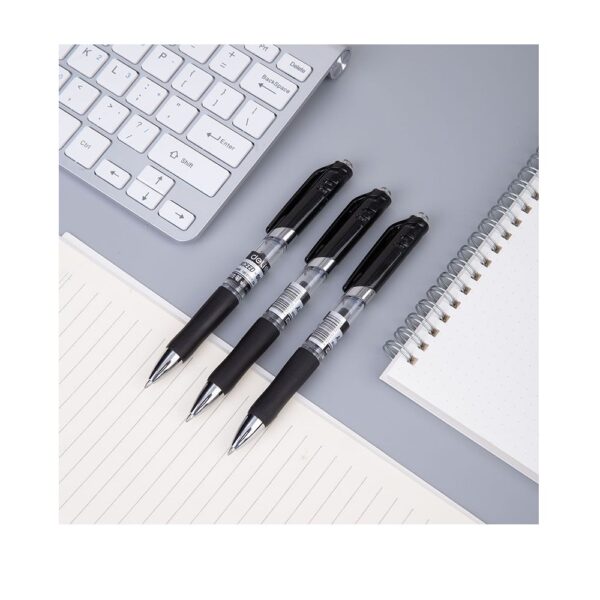 Deli S02 0.7Mm Retractable Gel Pen Black - Image 2
