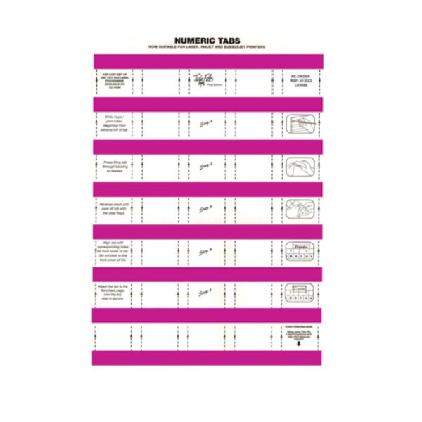33mm Numericlables Cerise (5Sht)  