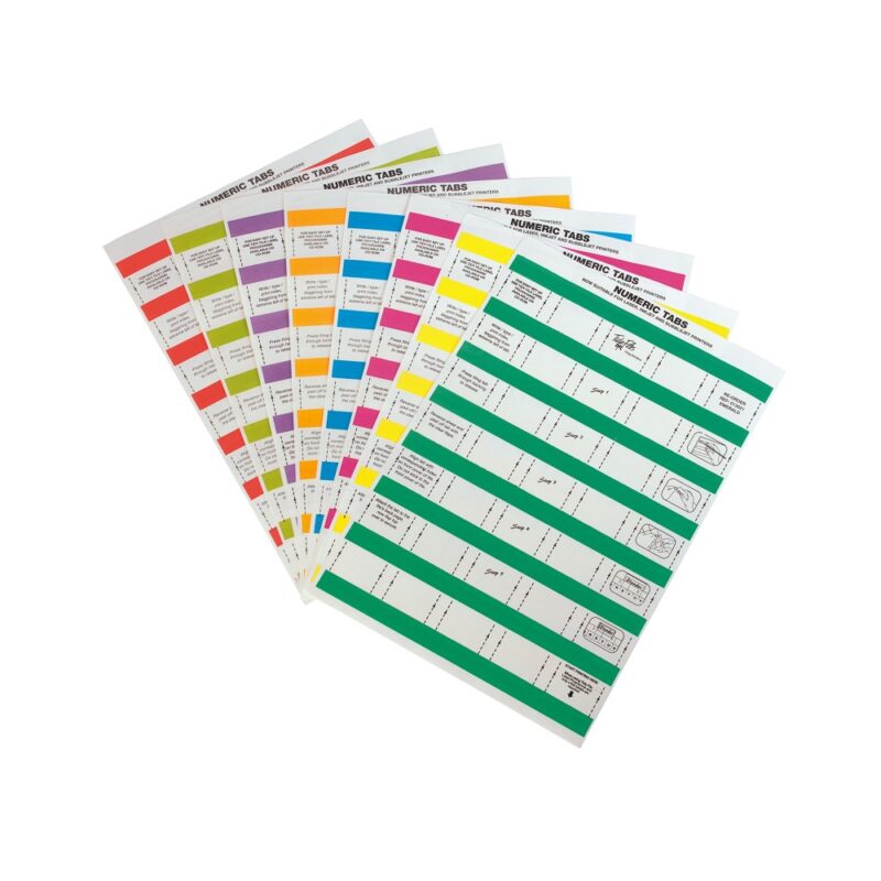 33mm Numeric Labels Assort (19Sht) 