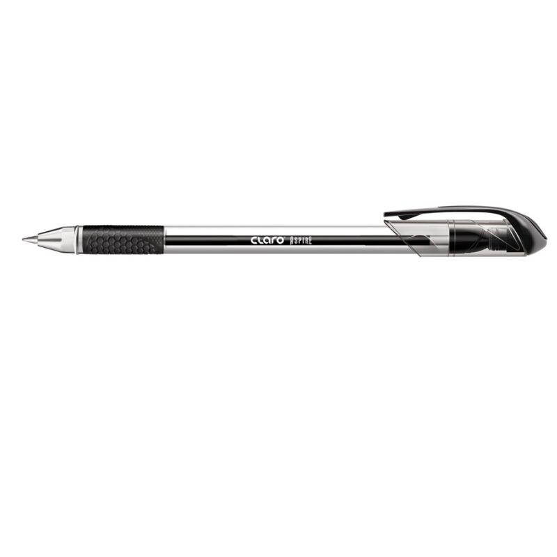 Claro Aspire Clear Ballpen 1Mm Black