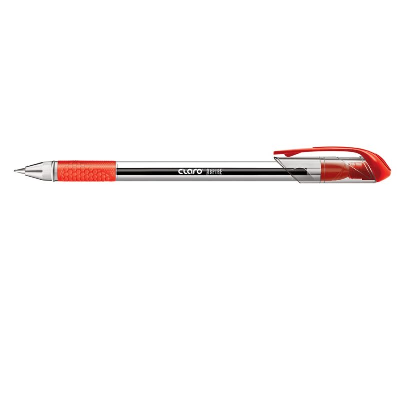 Claro Aspire Clear Ballpen 1Mm Red  
