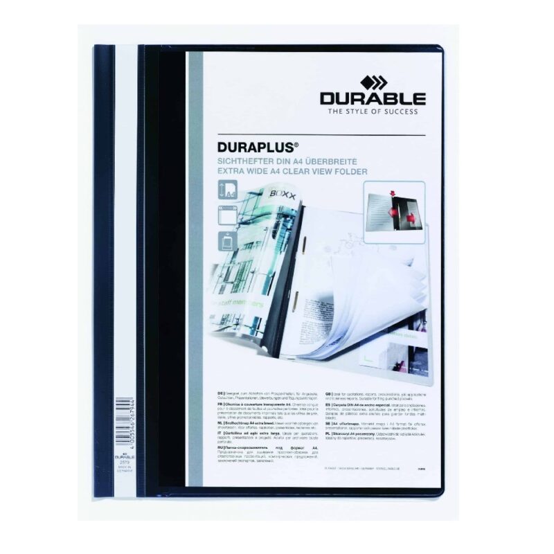 DURABLE A4 Duraplus Quote Folder - Black Each